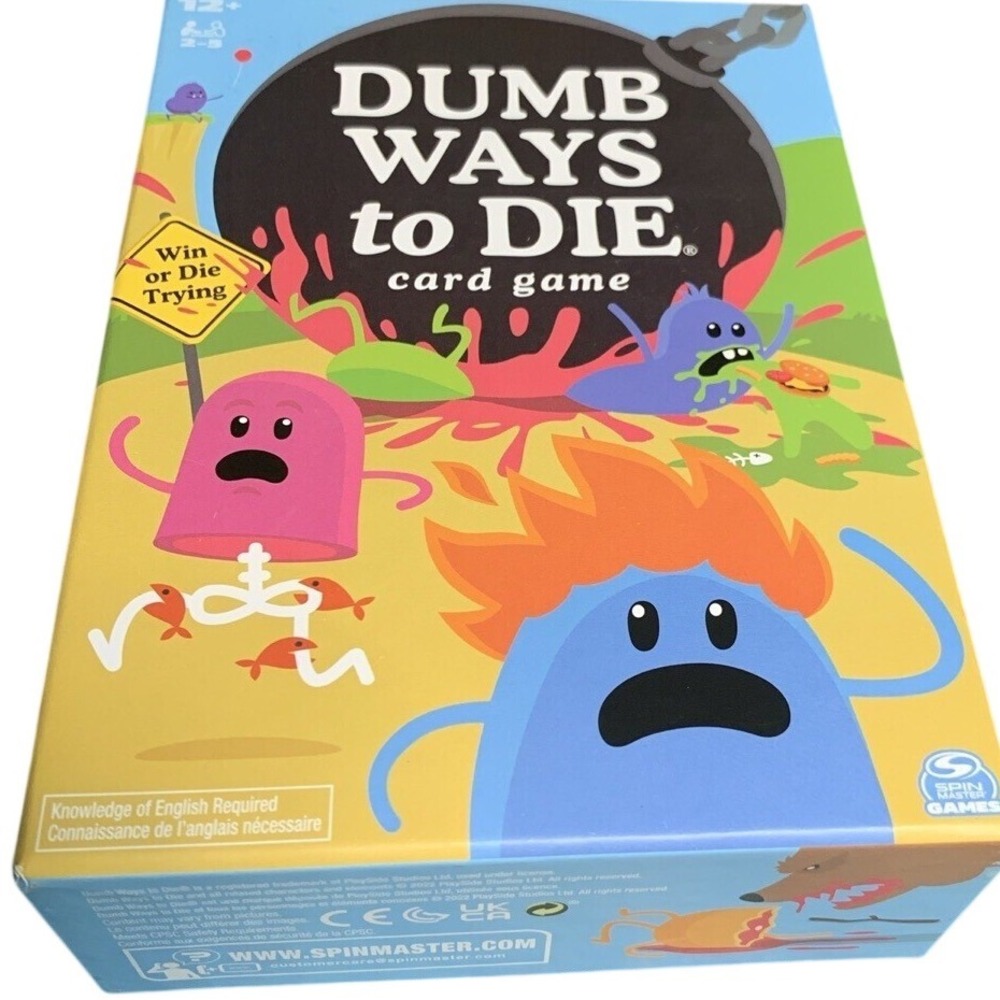 Spin Master Dumb Ways to Die Card Game 2022 Complete 2-5 Players Age 12+ 6066886